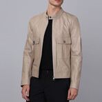 Jordan Leather Jacket // Beige (M)