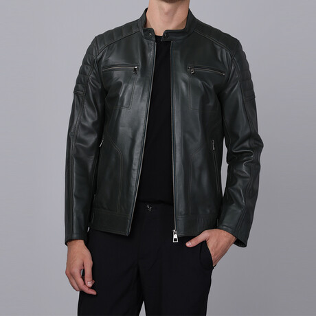 Florence Leather Jacket // Green (S)