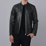 Florence Leather Jacket // Green (3XL)