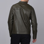 Robert Leather Jacket // Green (2XL)