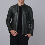 Florence Leather Jacket // Green (L)
