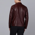 Milan Leather Jacket // Damson (M)