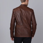 Bari Leather Jacket // Chestnut (L)