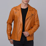 Leo Leather Jacket // Camel (3XL)