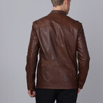 Bari Leather Jacket // Chestnut (L)
