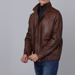 Lucca Leather Jacket // Chestnut (XL)