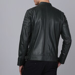 Florence Leather Jacket // Green (2XL)