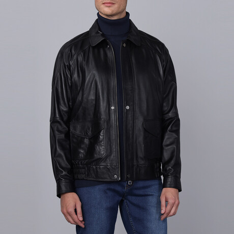 Myles Leather Jacket // Black (L)