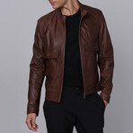 Verona Leather Jacket // Chestnut (3XL)