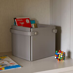 Set of 3: Medium Square Baskets (Dove)