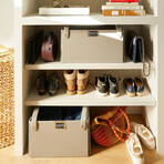 Set of 3: Medium Rectangle Baskets (Dove)