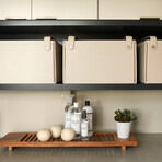 Set of 3: Small Rectangle Baskets (Dove)