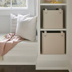 Set of 3: Small Square Baskets (Dove)