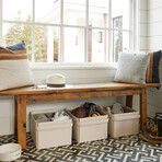 Set of 3: Medium Rectangle Baskets (Dove)