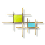 Gridded AP // Glass and Metal Wall Sculpture
