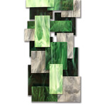 Malachite TT // Glass and Metal Wall Sculpture