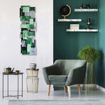 Malachite TT // Glass and Metal Wall Sculpture