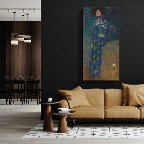 Bildnis Emilie Floge by Gustav Klimt (12"H x 24"W x 0.75"D)