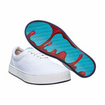 Original Canvas Lace-Up // White + My Car is Melting! (US Men's Size 8)