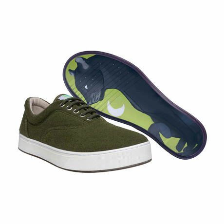 Original Wool Lace-Up // Olive Green + Twin Jaguars (US Men's Size 8)