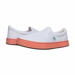 Original Canvas Band Slip-On // White + Skull Rocket (US Men's Size 8)