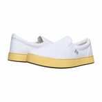 Original Canvas Band Slip-On // White + Cosmic Snowboarder (US Men's Size 8)