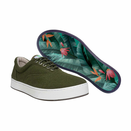 Original Wool Lace-Up // Olive Green + Macaws (US Men's Size 8)