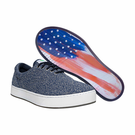 Original Knitting Lace-Up // Navy Mesh + America (US Men's Size 8)