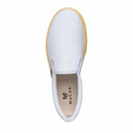 Original Canvas Band Slip-On // White + My Car is Melting (US Men's Size 8)