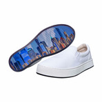 Original Canvas Slip-On // White + New York (US Men's Size 8)