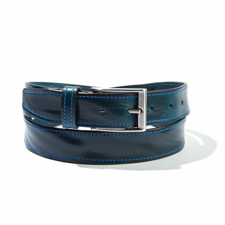 Stress Stitch Belt // Blue (Size 34")