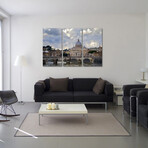 Arch bridge across Tiber River with St. Peter's Basilica in the background, Rome, Lazio, Italy by Panoramic Images