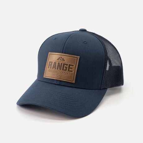 Range Leather Retro Hat // Navy