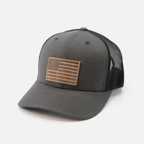American Flag Hat // Charcoal