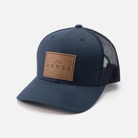 Range Leather Hat // Navy