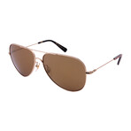 MCM // Unisex MCM117S-717 Aviator Sunglasses // Gold + Brown