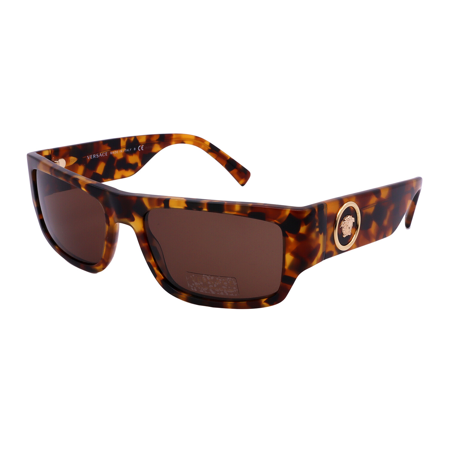 Versace // Men's VE4385-511973 Square Sunglasses // Havana Brown ...
