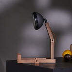 Mr. Wattson Original Table Lamp // Dark Wood + Matte Black