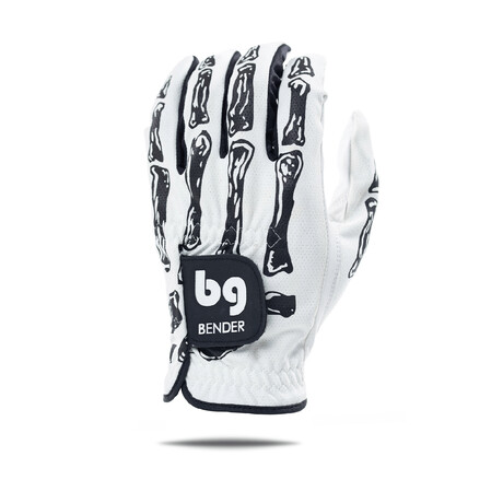 Men's Mesh Golf Glove // Pack of 2 // White Bones (Left Hand // Small)