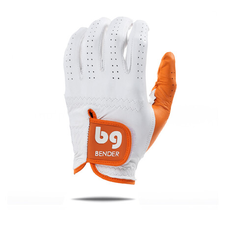 Men's Elite Golf Glove // Pack of 2 // Orange Accent (Left Hand // Small)