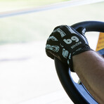 Men's Mesh Golf Glove // Pack of 2 // Black Bones (Left Hand // Medium)