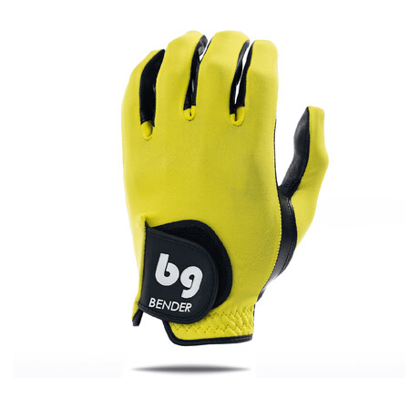 Men's Spandex Golf Glove // Pack of 2 // Yellow (Left Hand // Medium)