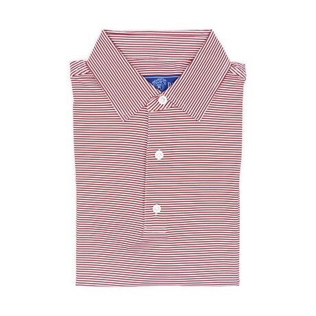 Silky Soft Polo // Maroon Stripes (Small)