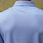 Silky Soft Polo // Sky Stripes (Small)