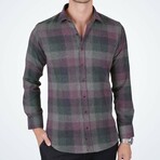Leroy Flannel Shirt // Green + Lilac (XL)