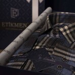 Victor Flannel Shirt // Navy Blue (S)