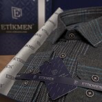 Josiah Flannel Shirt // Light Black + Green (M)