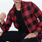 Lachlan Flannel Shirt // Red + Black (S)