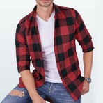 Lachlan Flannel Shirt // Red + Black (L)