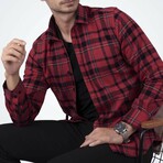 Kye Flannel Shirt // Red + Blue (M)
